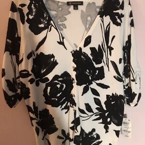 SOLD… NWT classy black/white sweater by INC